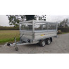 Remorque minikiper 30 x 180 cm + Réhausses grillagées et roues en 13"