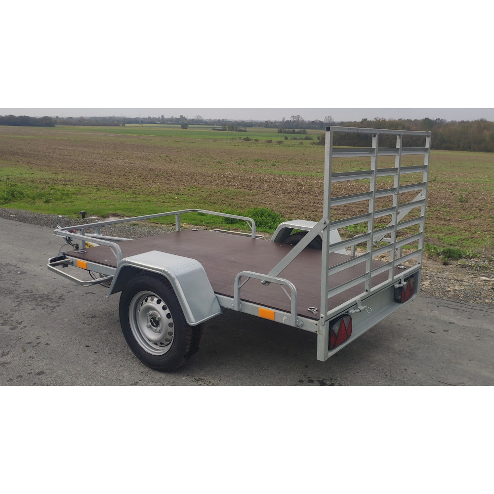 Remorque porte quad SSV tracteur tondeuse Dimensions 205 x 125 cm